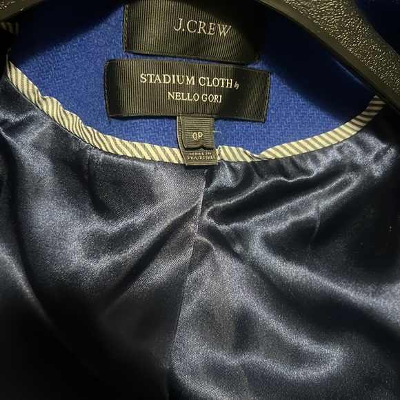 NWOT-0P- J. Crew Stadium-cloth Majesty Peacoat